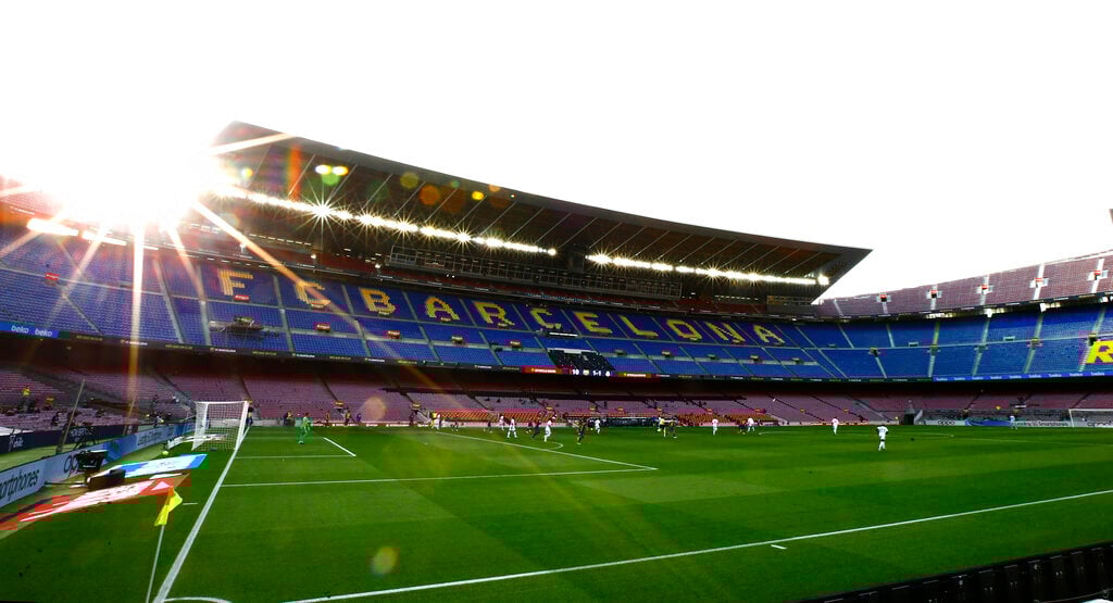Camp Nou Construction Cranes Stadium