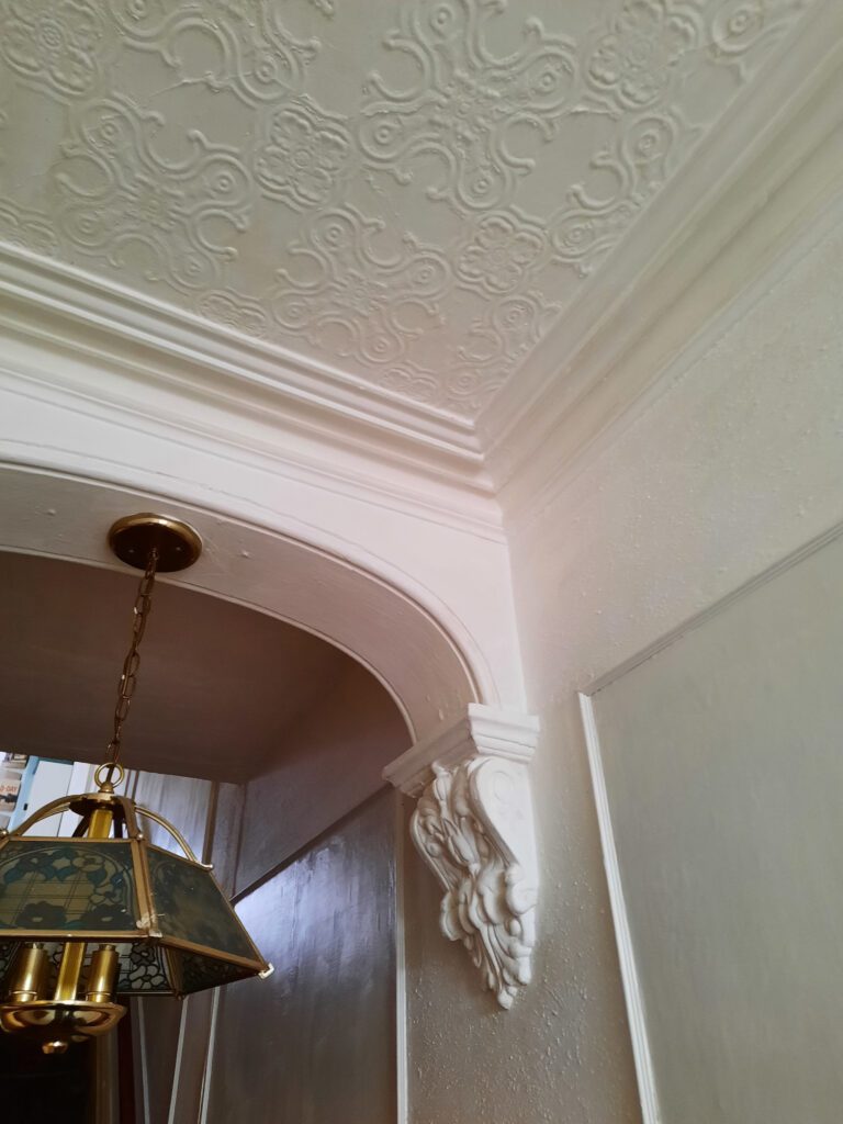 ornate Victorian plaster ceiling rose