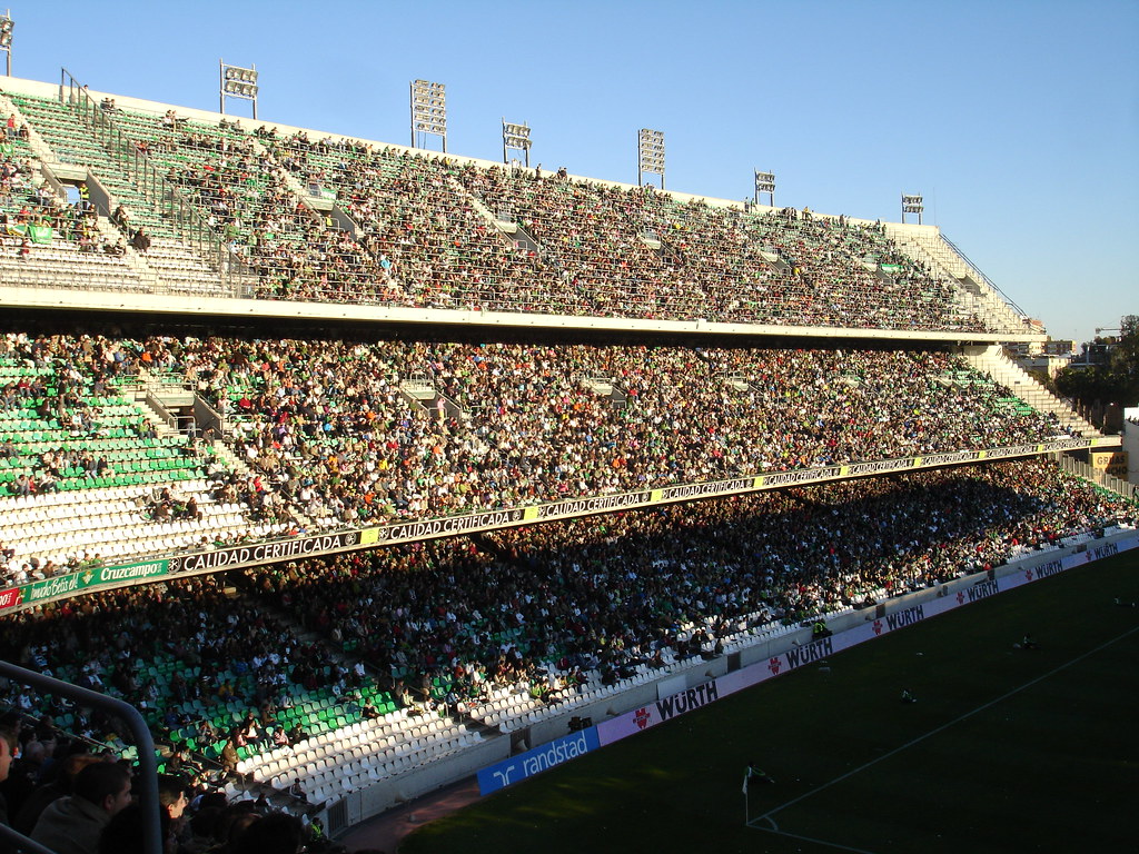 Real Betis stadium construction aerial