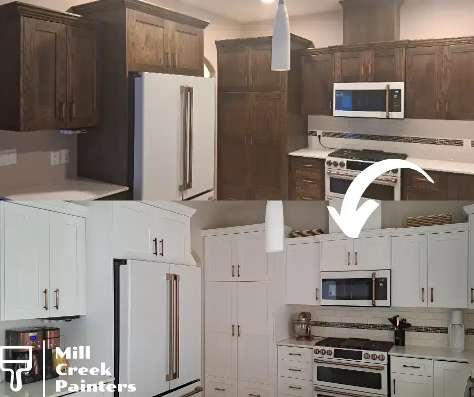 professional kitchen cabinet painting transformation