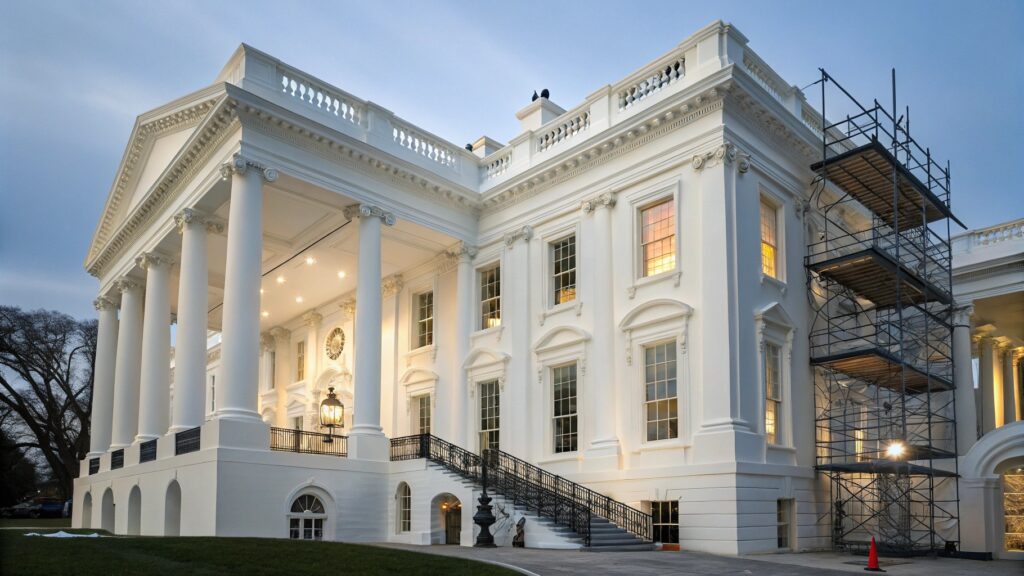 What does the White House renovation 2025 mean for UK plastering standards?